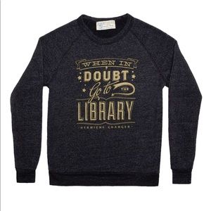 XS Out of Print library crewneck sweatshirt